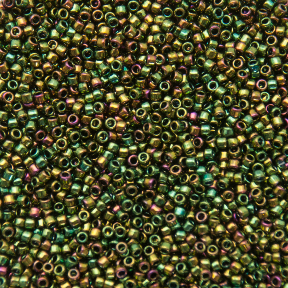 rocaille toho seed beads 15/0 higher metallic iris olivine (508) | 10gr