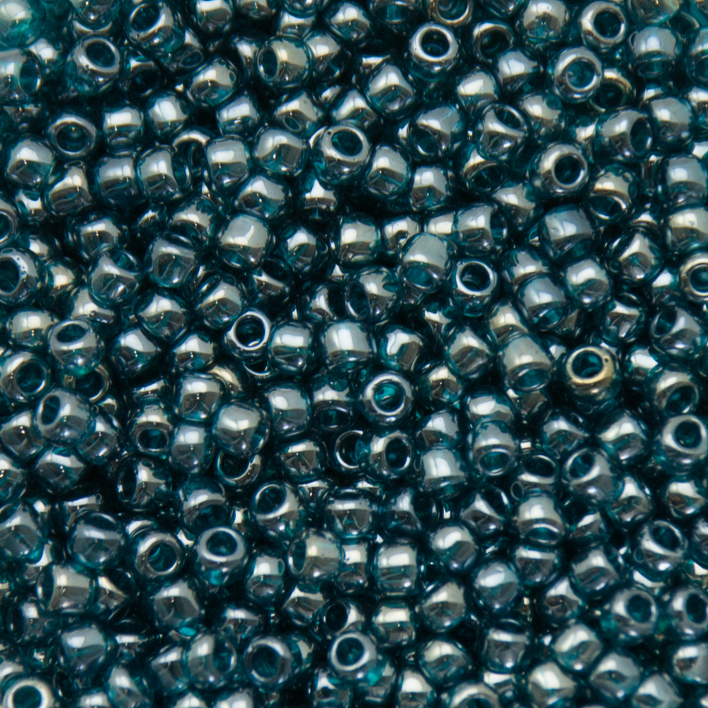 rocaille toho seed beads 8/0 transparent lustered teal (108bd) | 10gr
