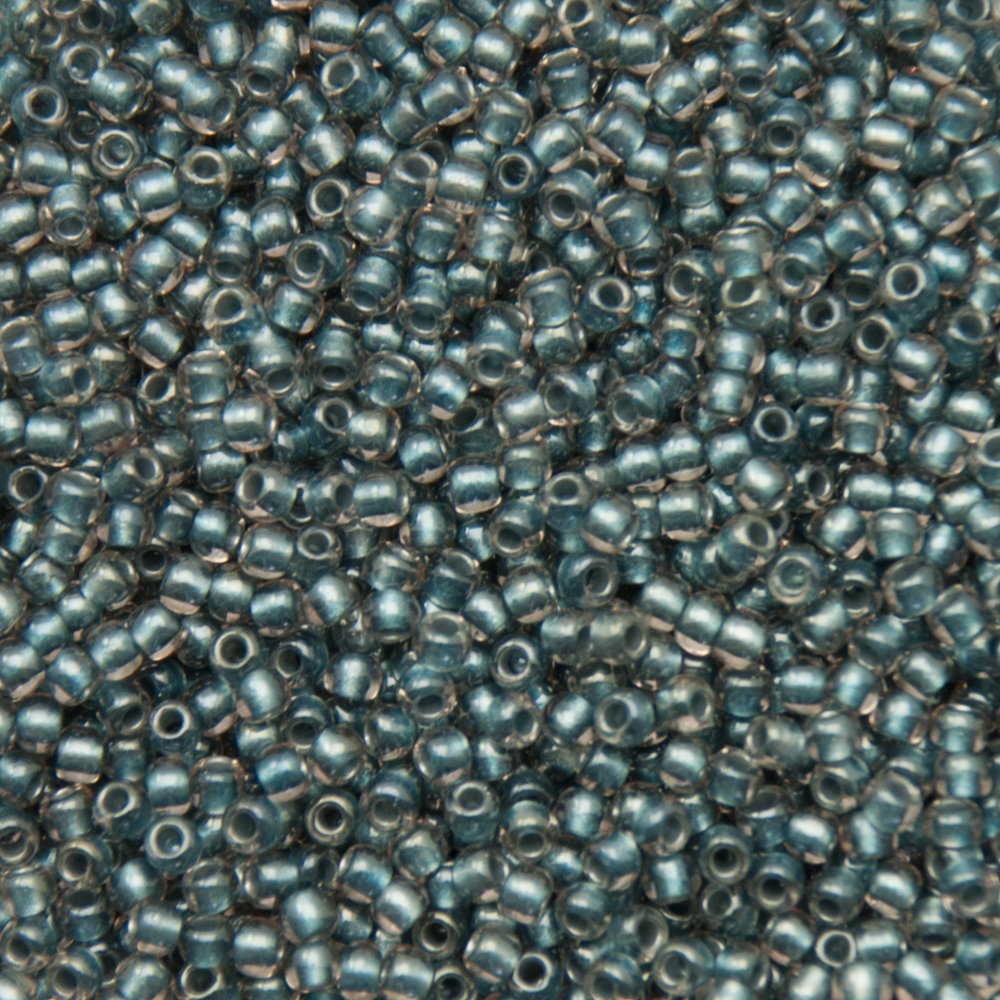 rocaille toho seed beads 11/0 inside color crystal/metallic blue lined (288) | 10gr