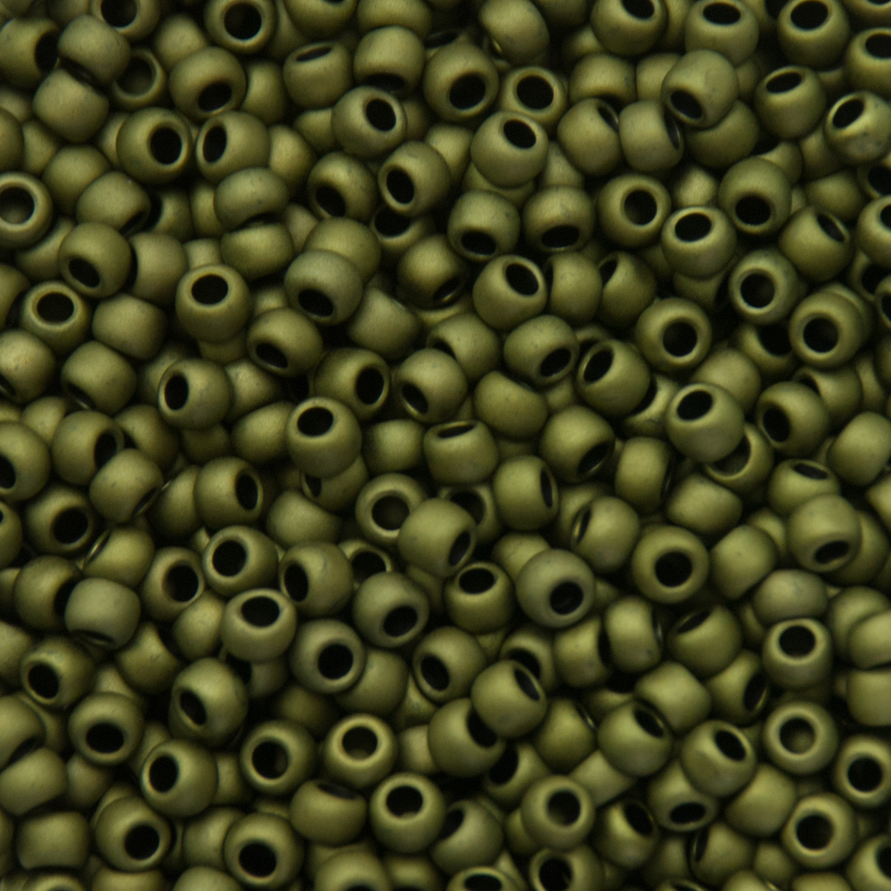 rocaille toho seed beads 8/0 matte color dark olive (617) | 10gr