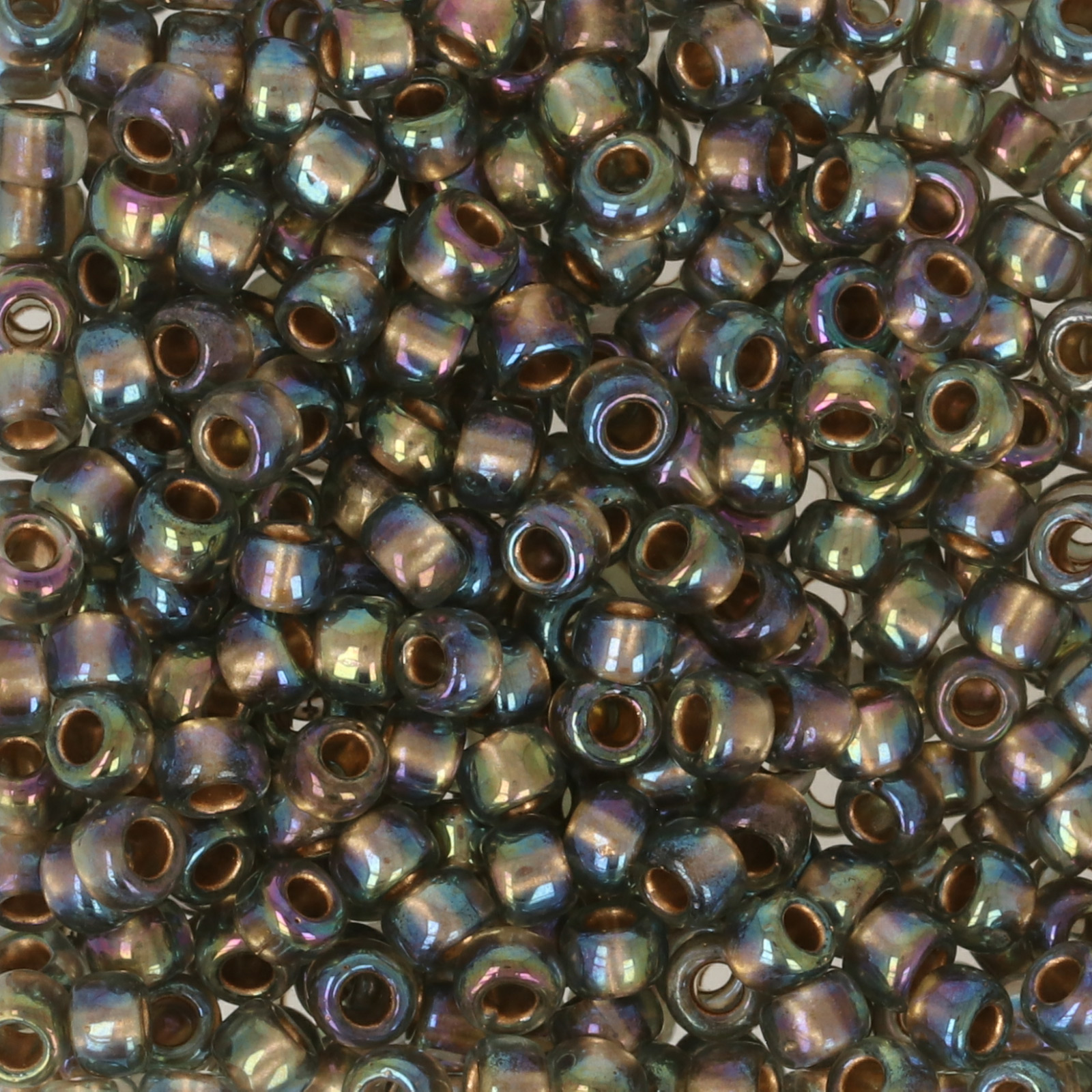 rocaille toho seed beads 8/0 gold lined rainbow black diamond (999) | 10gr