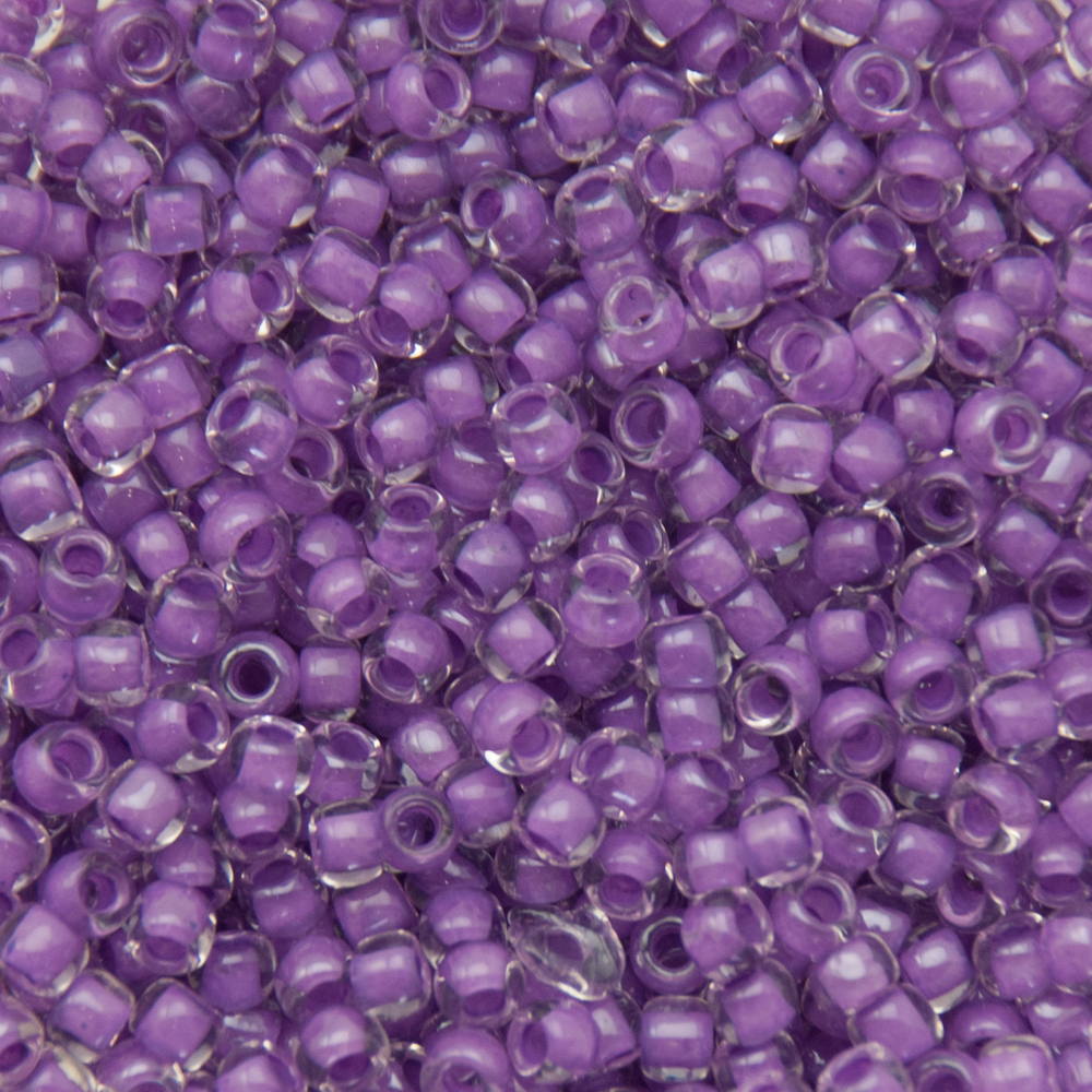 rocaille toho seed beads 8/0 inside color crystal/wisteria lined (935) | 10gr