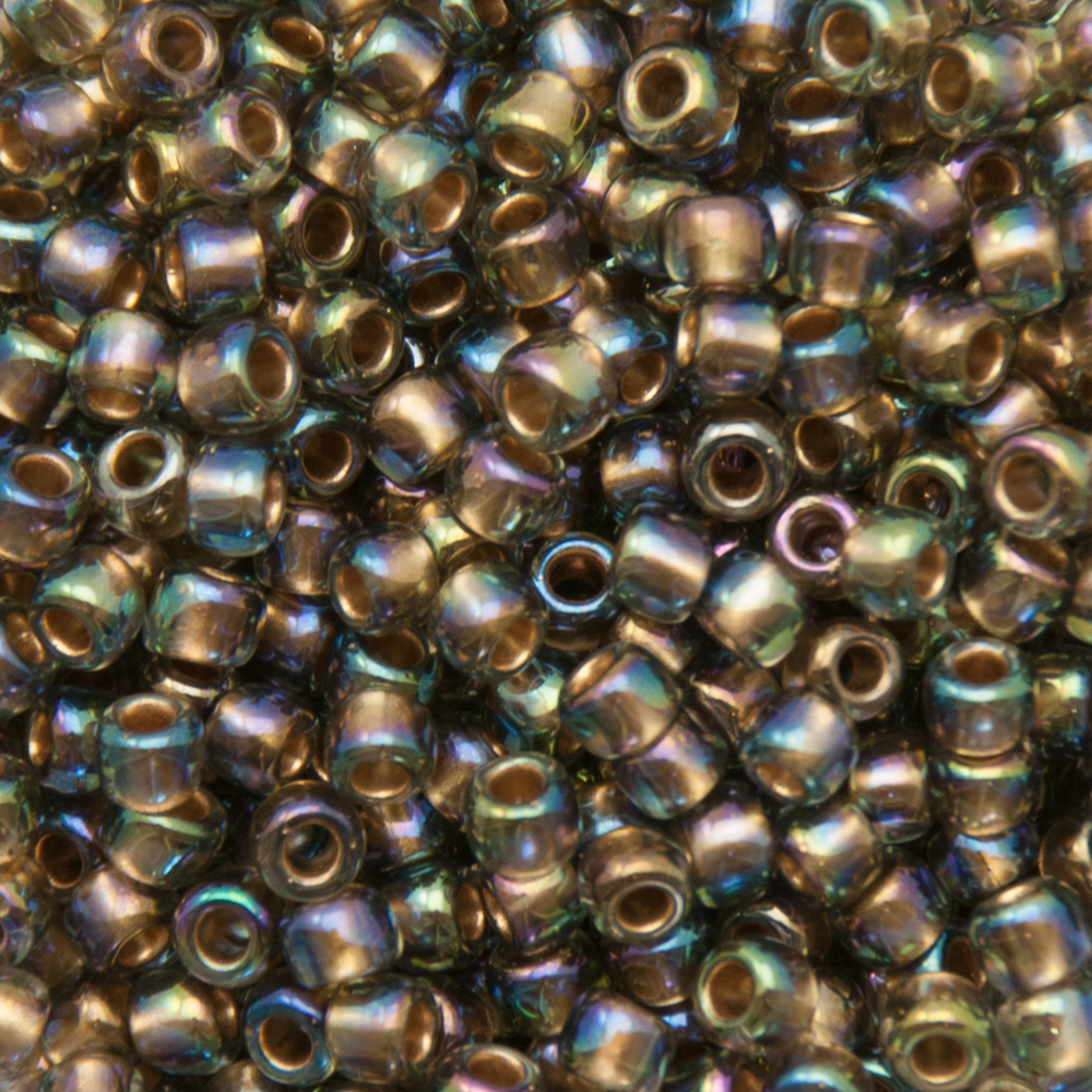 rocaille toho seed beads 6/0 gold lined rainbow black diamond (999) | 10gr