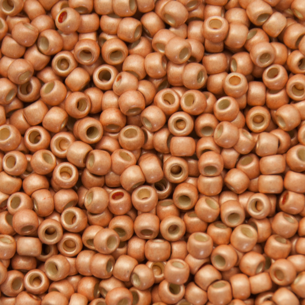 rocaille toho seed beads 8/0 permanent finish matte galvanized rose gold (pf551f ) | 10gr