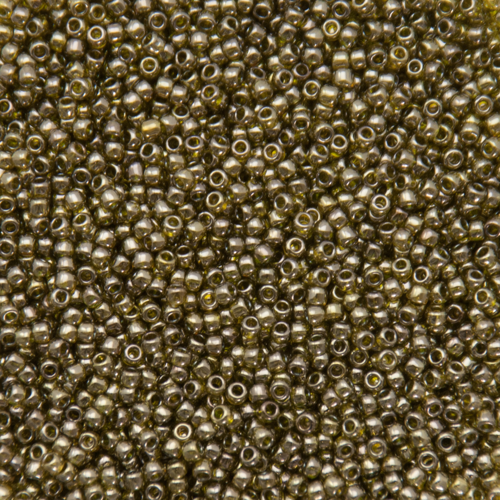 saatperlen toho 15/0 gold lustered green tea (457) | 10gr