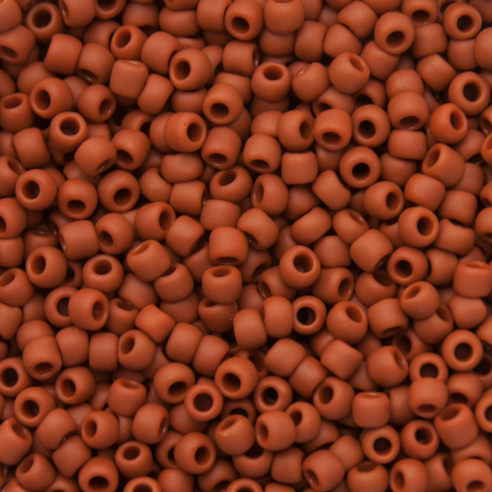 rocaille toho seed beads 8/0 opaque frosted terra cotta (46lf) | 10gr