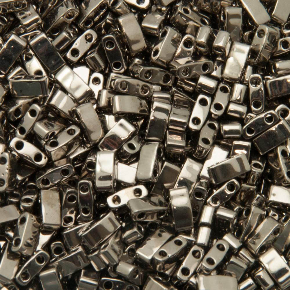 miyuki half tila beads - nickel plated 5x2,3mm | 5gr