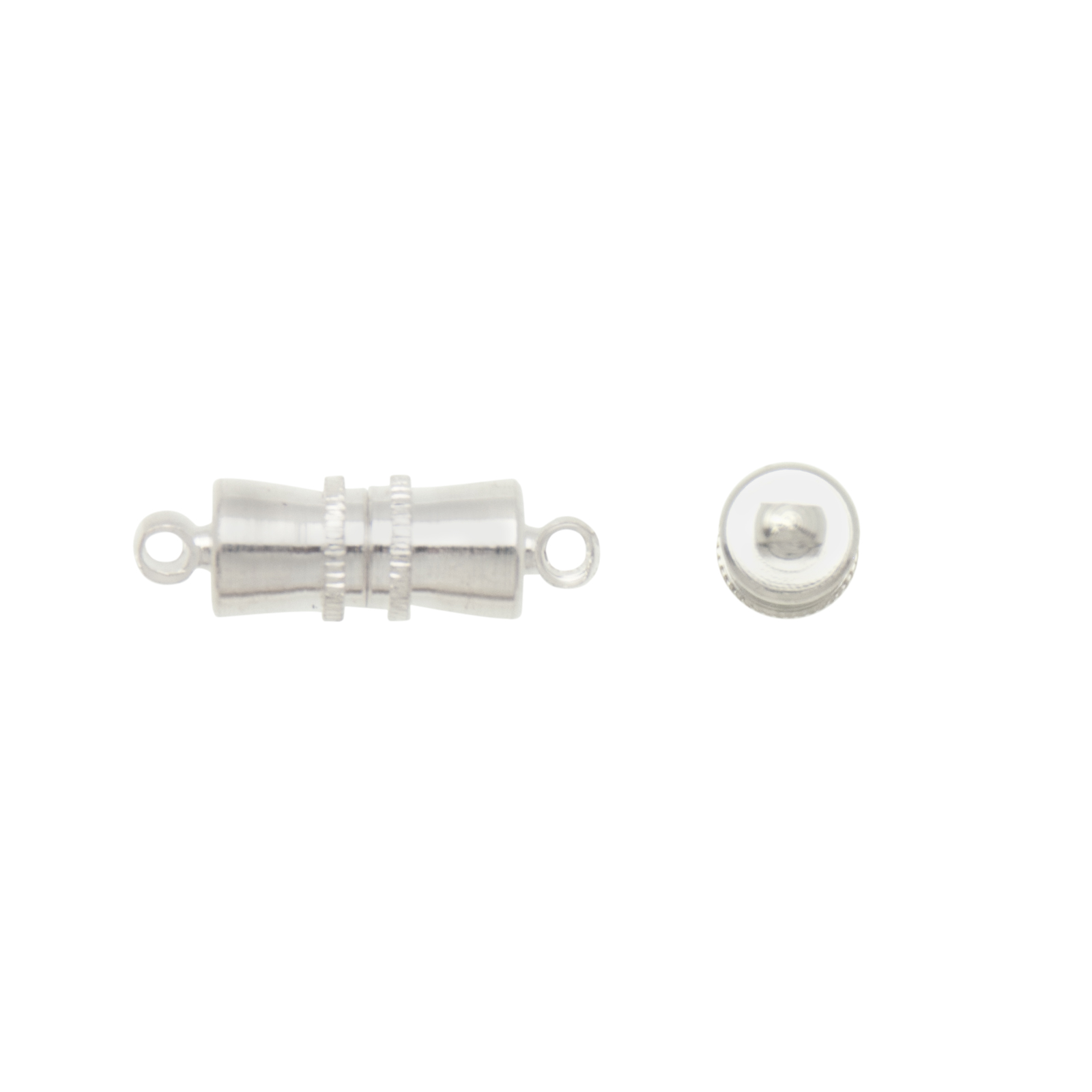 silver plated magnetic tube clasp 15x5mm | 1pc