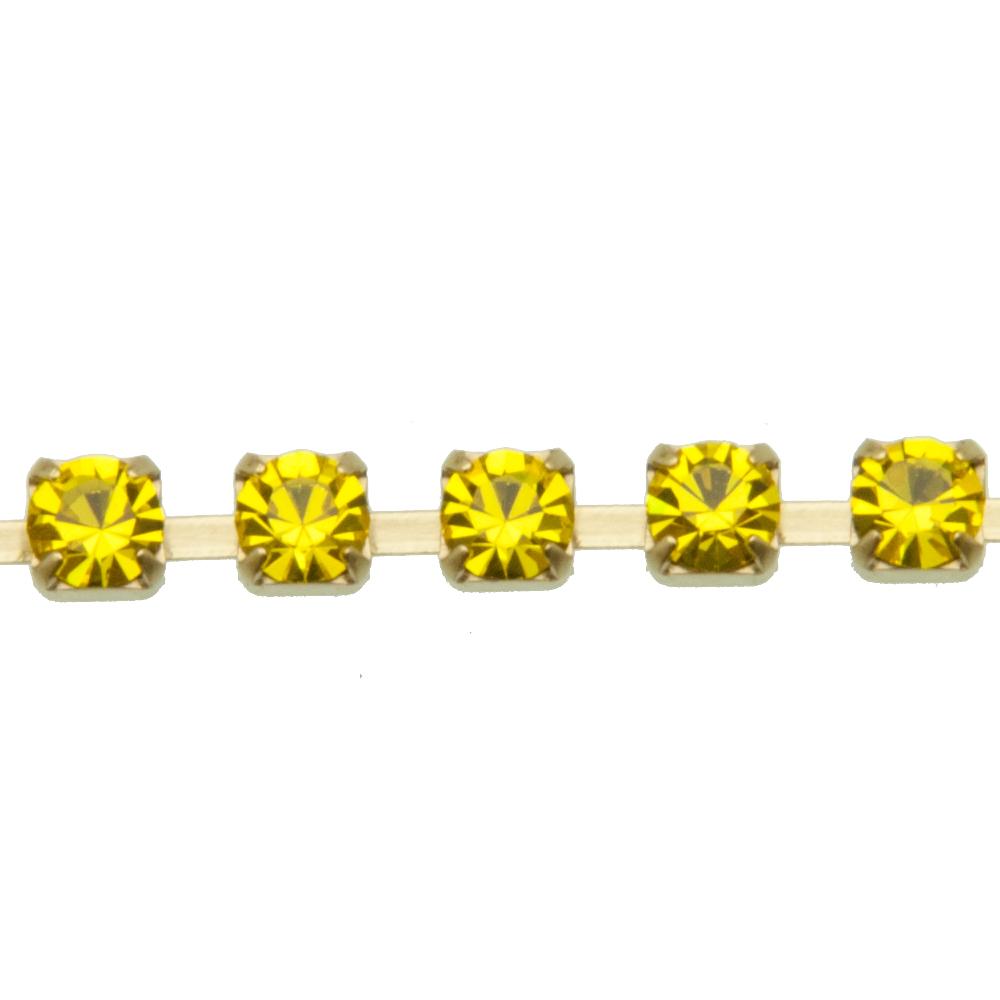 citrine preciosa strass chain pp24 (3mm) | 20cm