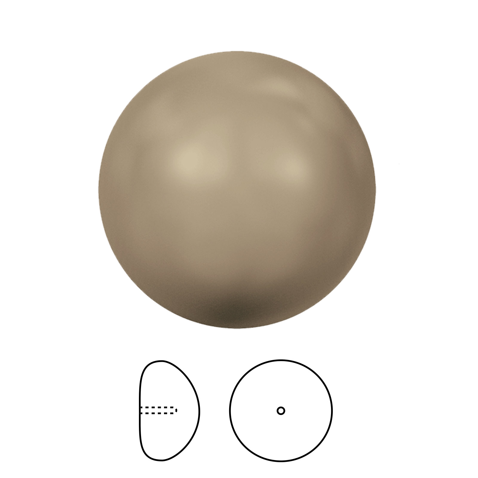 perlen cabochon (5817) bronze 16mm | 1st