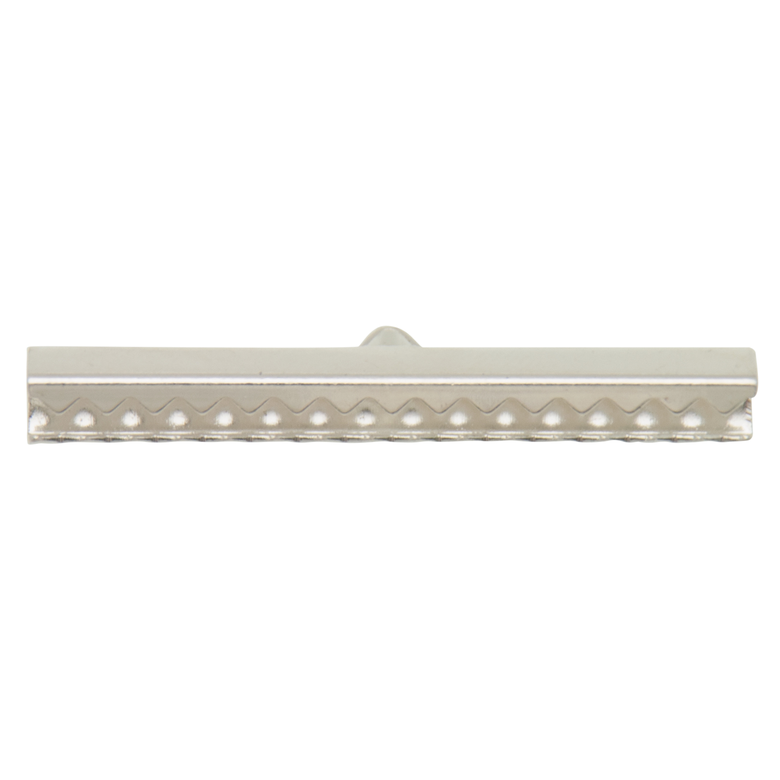 silver plated ribbon end 40mm | 6pc
