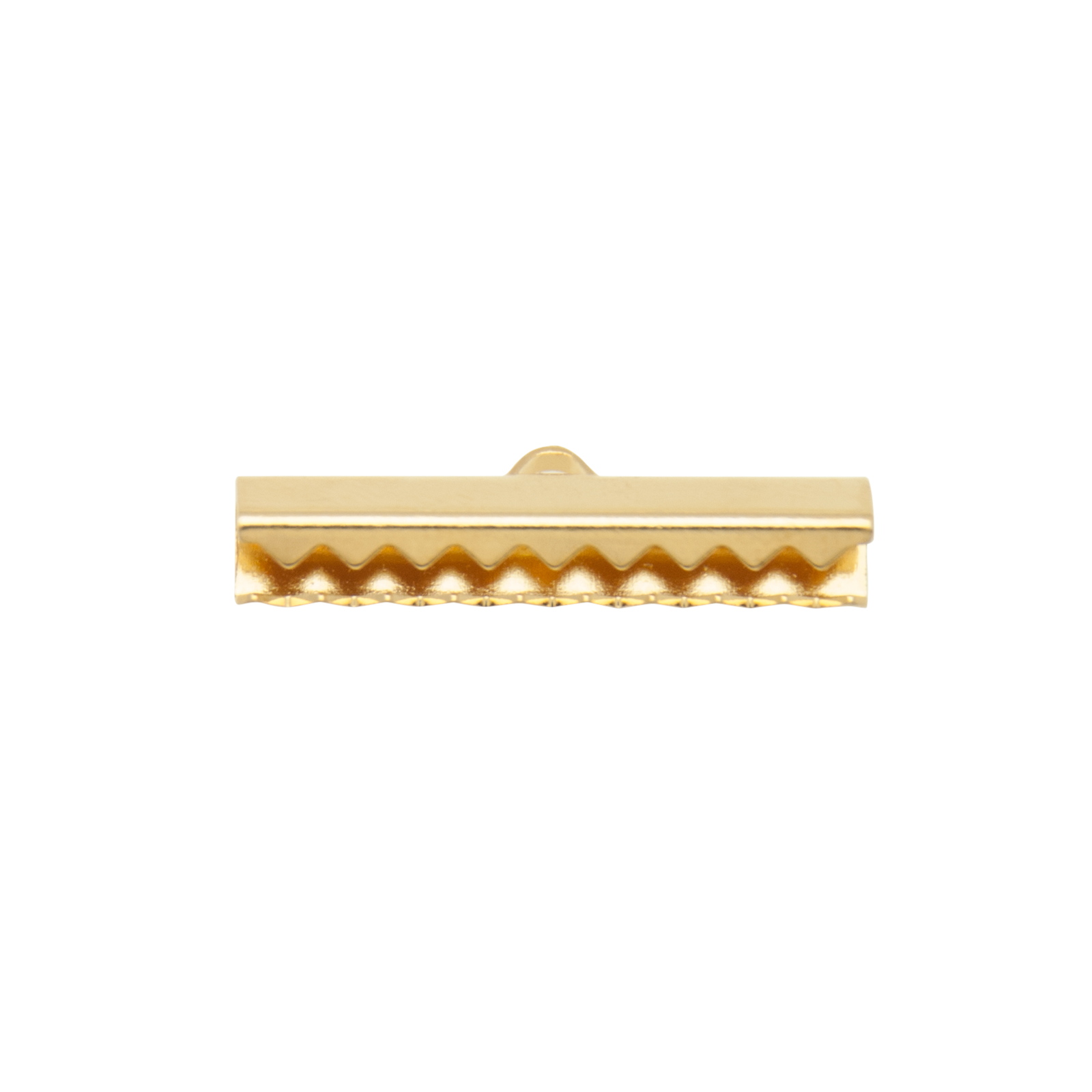 gold plated ribbon end 25mm | 4pc