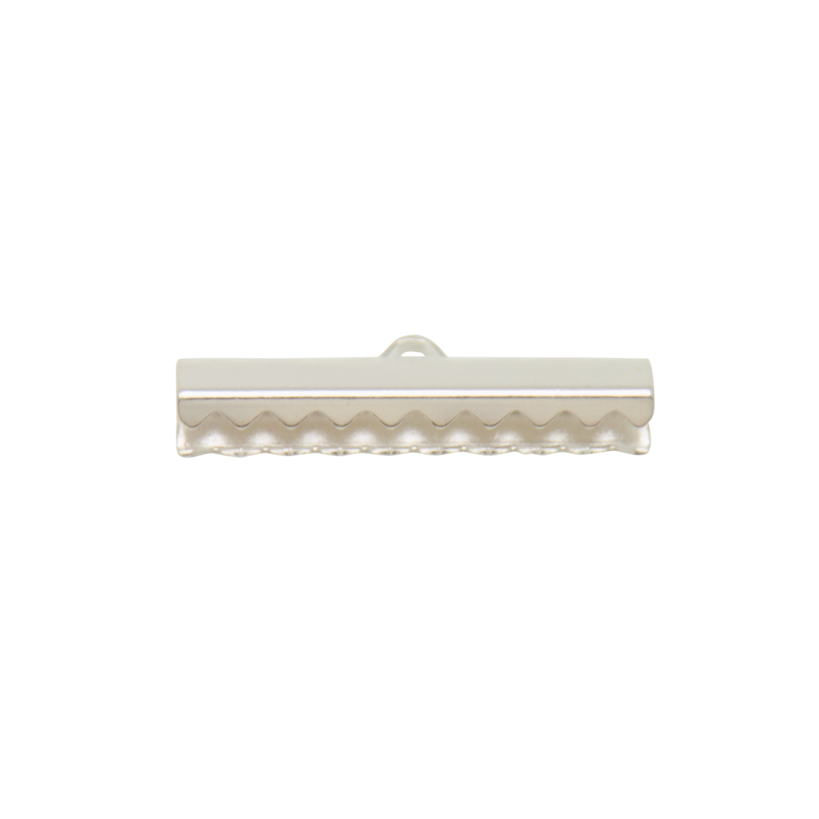silver plated ribbon end 25mm | 8pc