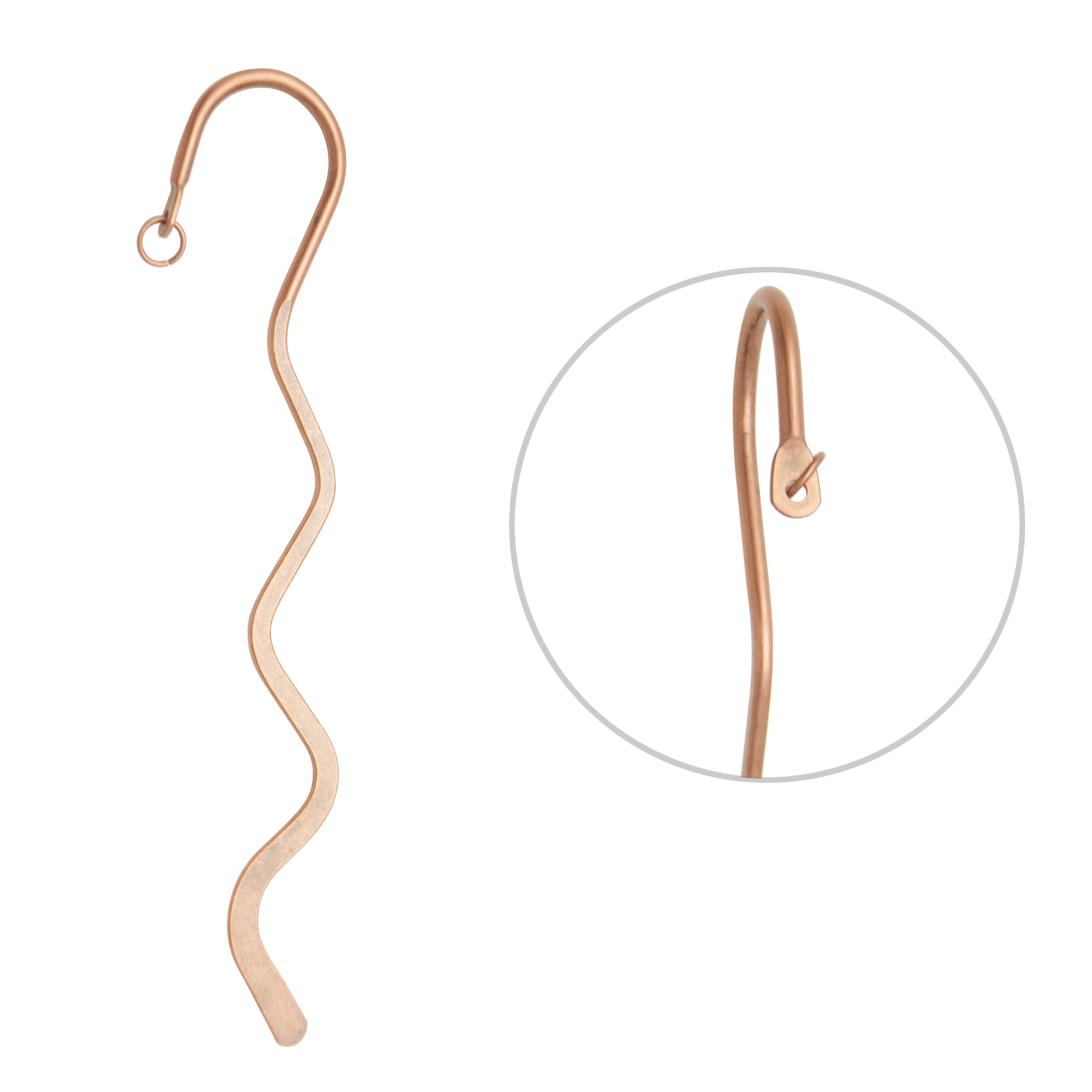 antique copper plated bookmark - length 15,5cm | 1pc