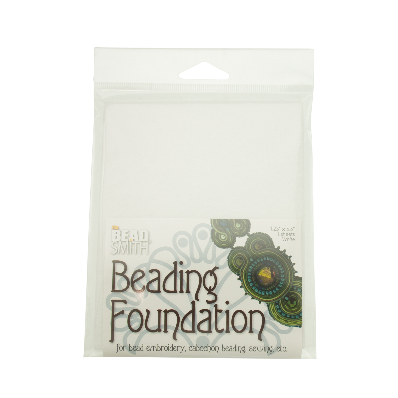 beading foundation weiß 14x10cm | 4st