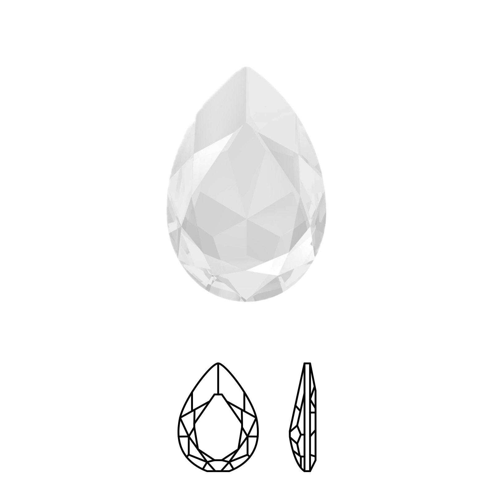 birne (4327) crystal powder grey 30x20mm | 1st