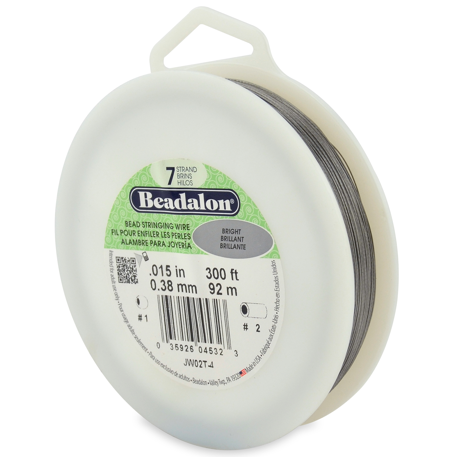 beadalon 7 strand beading wire - diameter 0,38mm - 91mt spool | 1pc