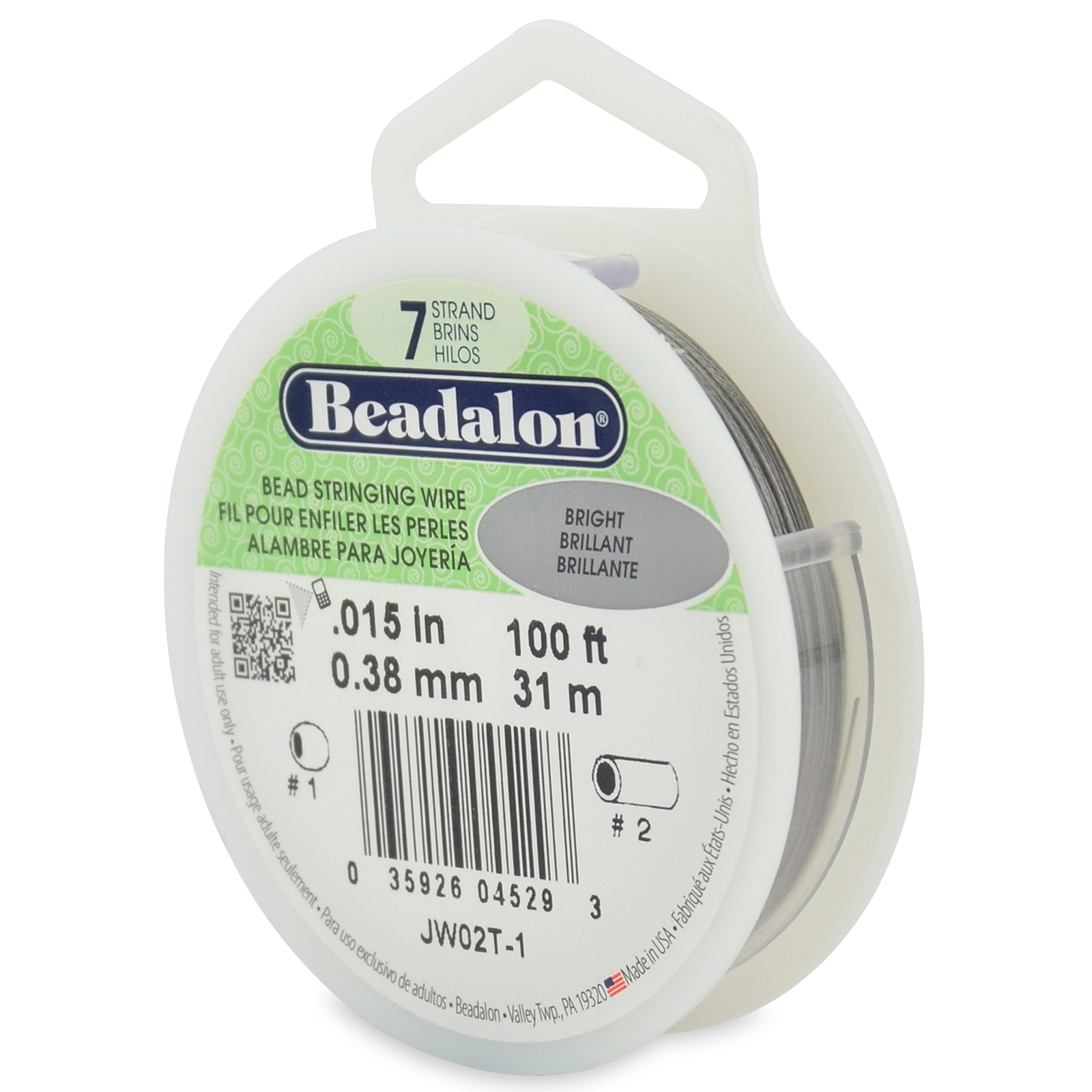 beadalon 7 strand beading wire - diameter 0,38mm - 31mt spool | 1pc