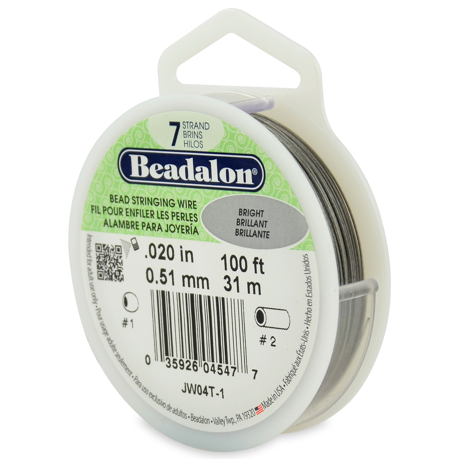 beadalon 7 strand beading wire - diameter 0,51mm - 31mt spool | 1pc