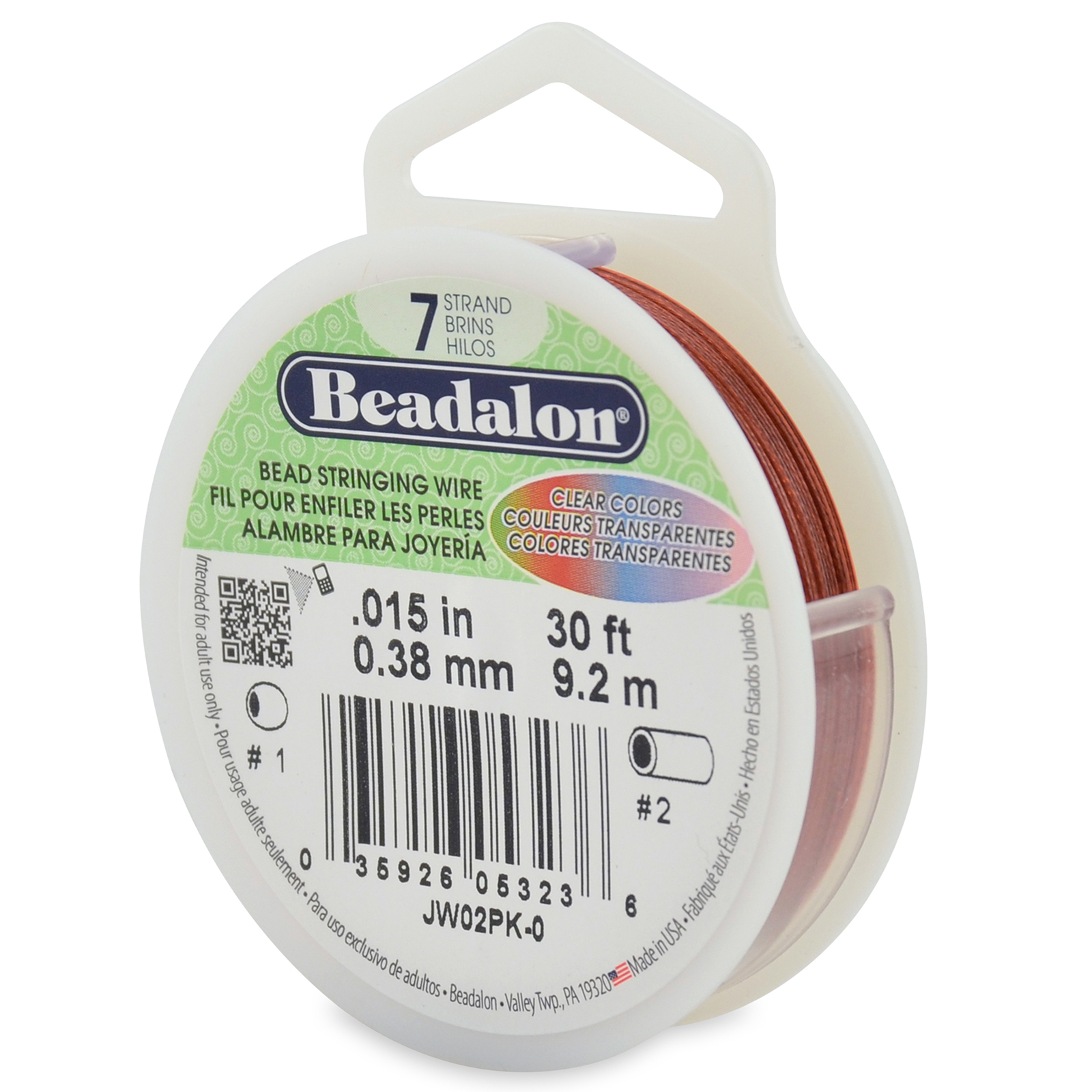 pink beadalon 7 strand beading wire - diameter 0,38mm - 9,2mt spool | 1pc