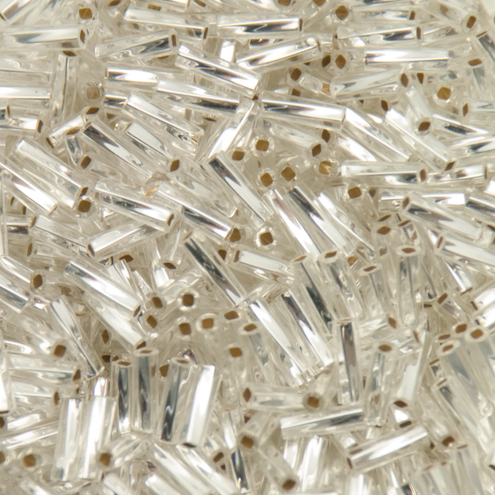 bugle twisted miyuki beads 6mm - silver-lined crystal (1) | 10gr