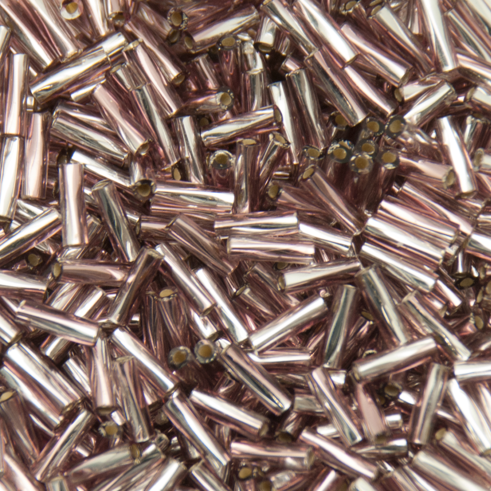 bugle twisted miyuki beads 6mm - silver-lined crystal/amethyst (61) | 10gr