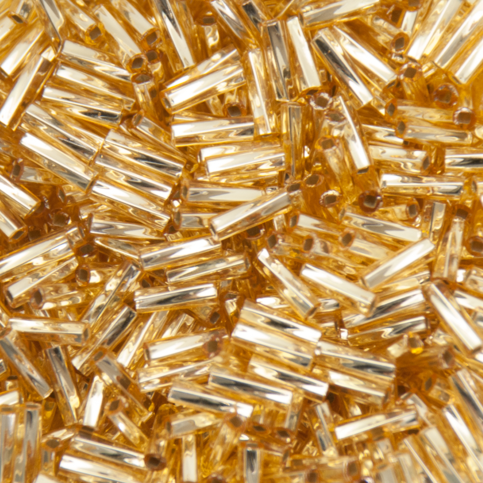 bugle twisted miyuki beads 6mm - silver-lined gold (3) | 10gr