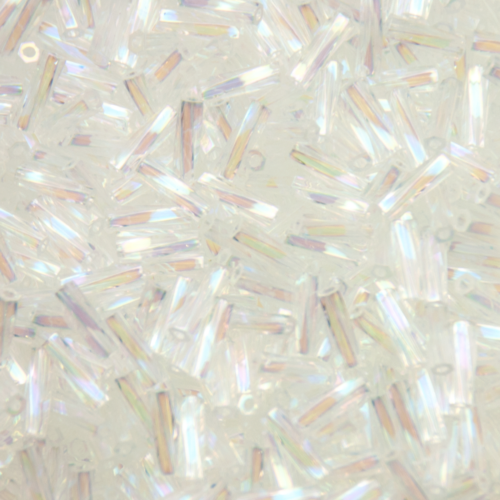 bugle twisted miyuki beads 6mm - crystal ab (250) | 10gr