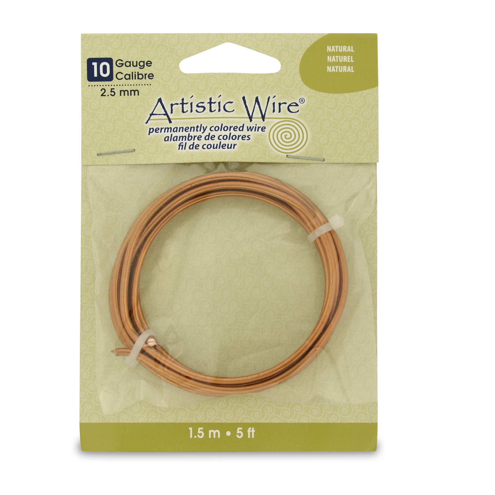 natural artistic wire - diameter 2,5mm - 1,5mt spool | 1pc