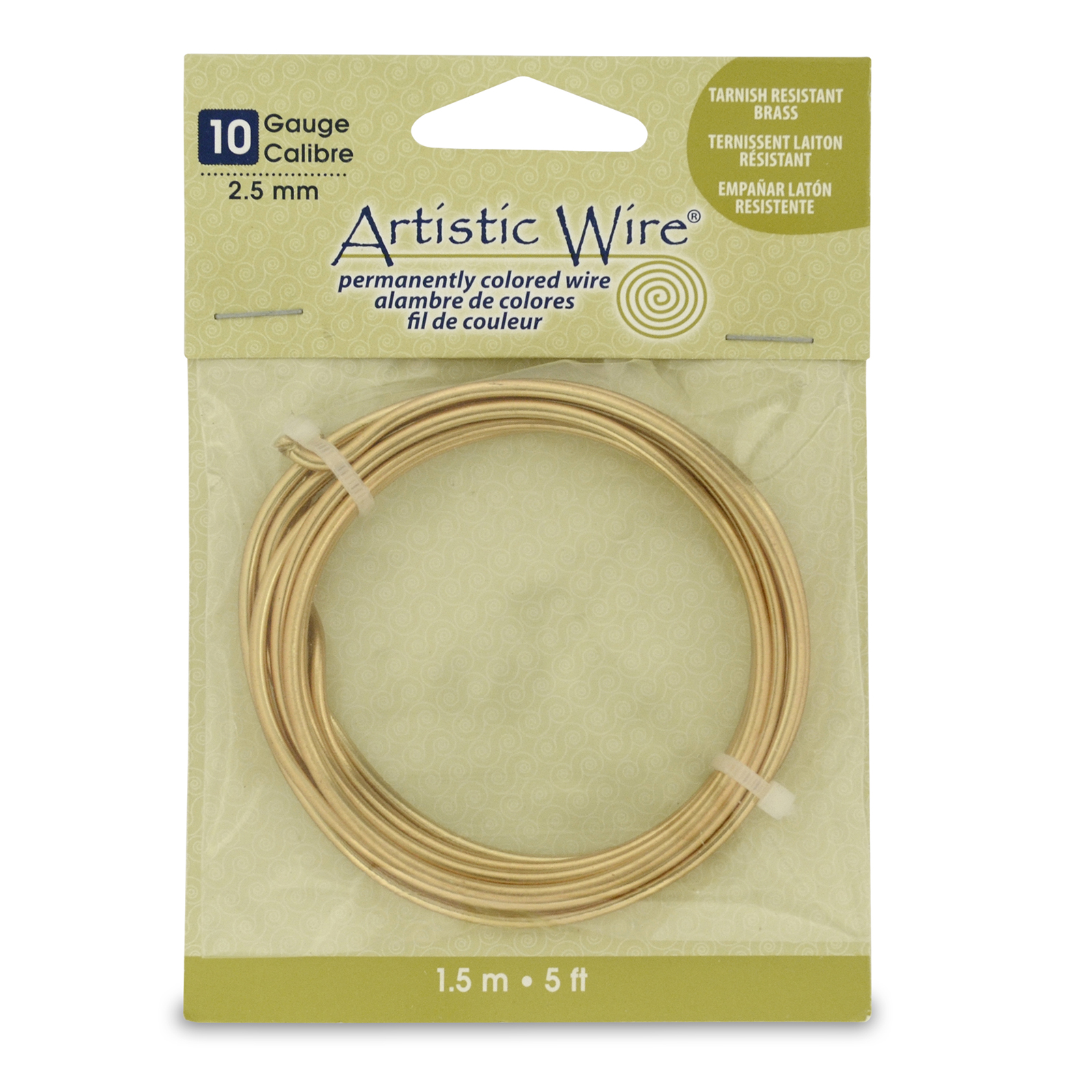 brass artistic wire - diameter 2,5mm - 1,5mt spool | 1pc