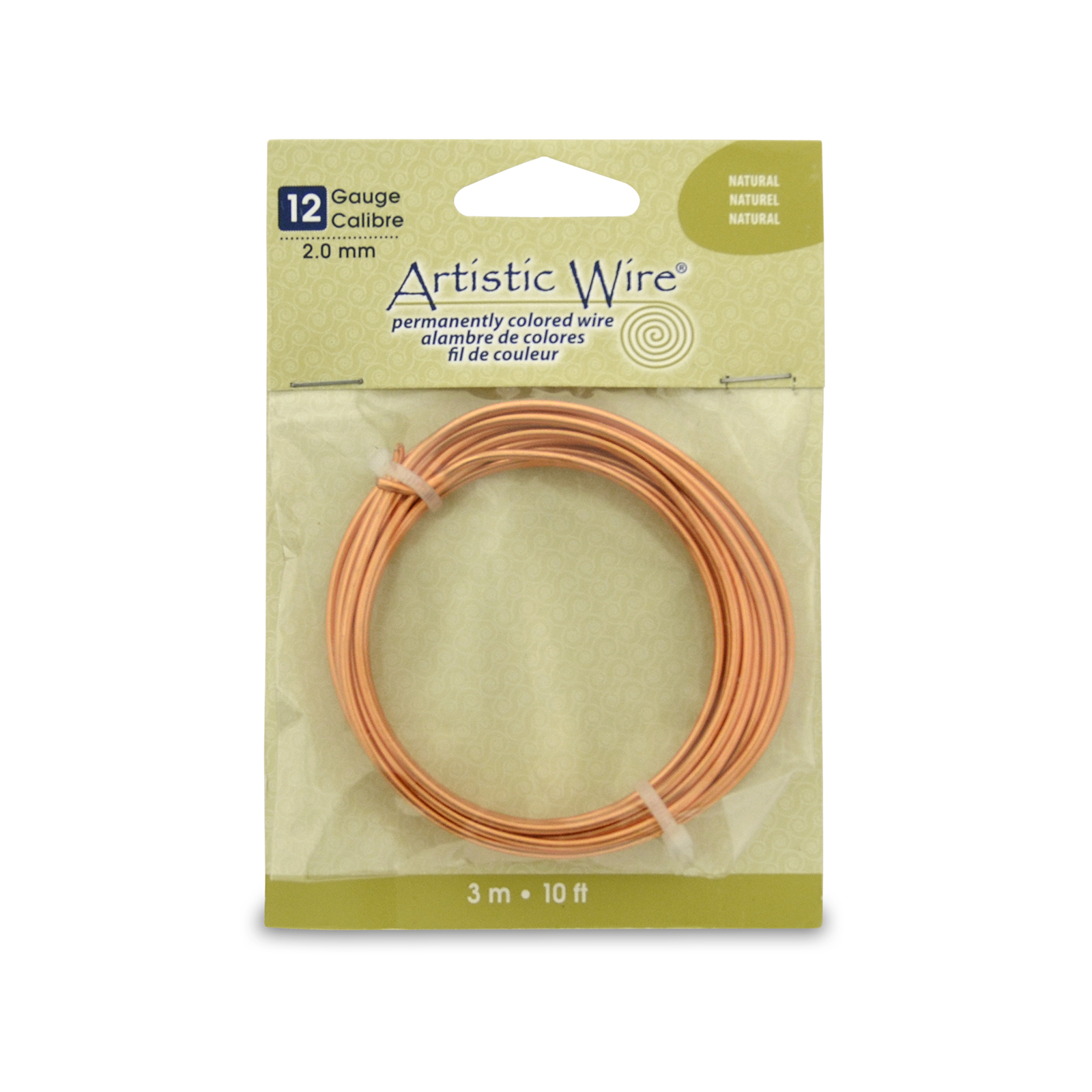 natural artistic wire - diameter 2mm - 3,1mt spool | 1pc
