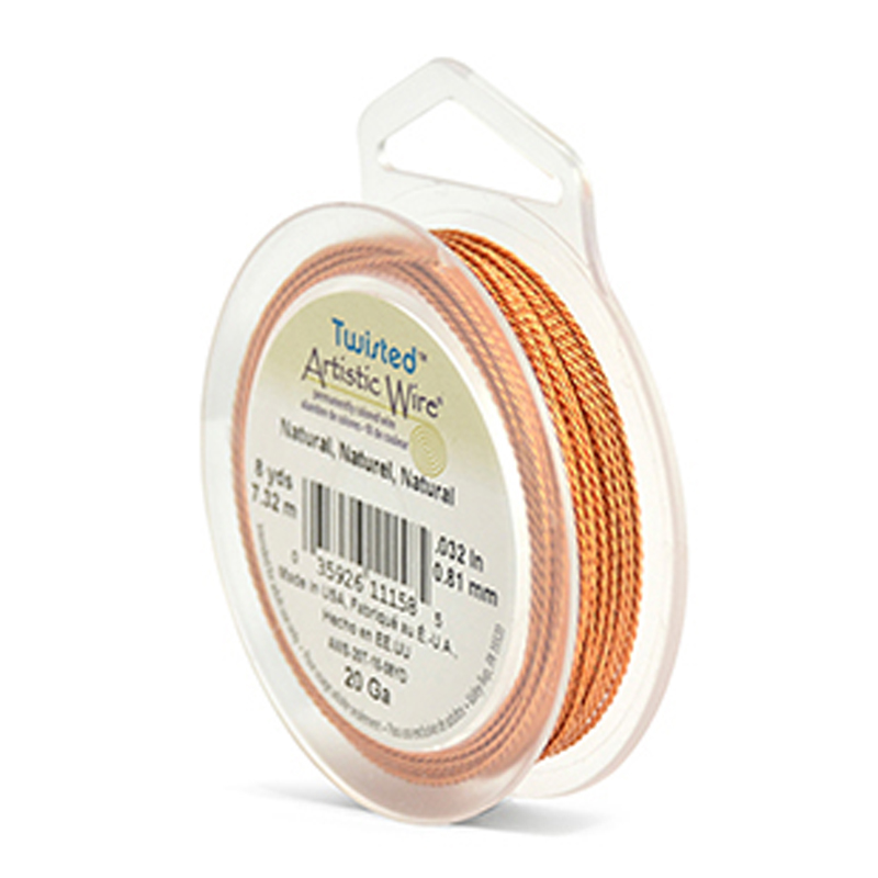 natural twisted artistic wire - diameter 0,81mm - 7,3mt spool | 1pc