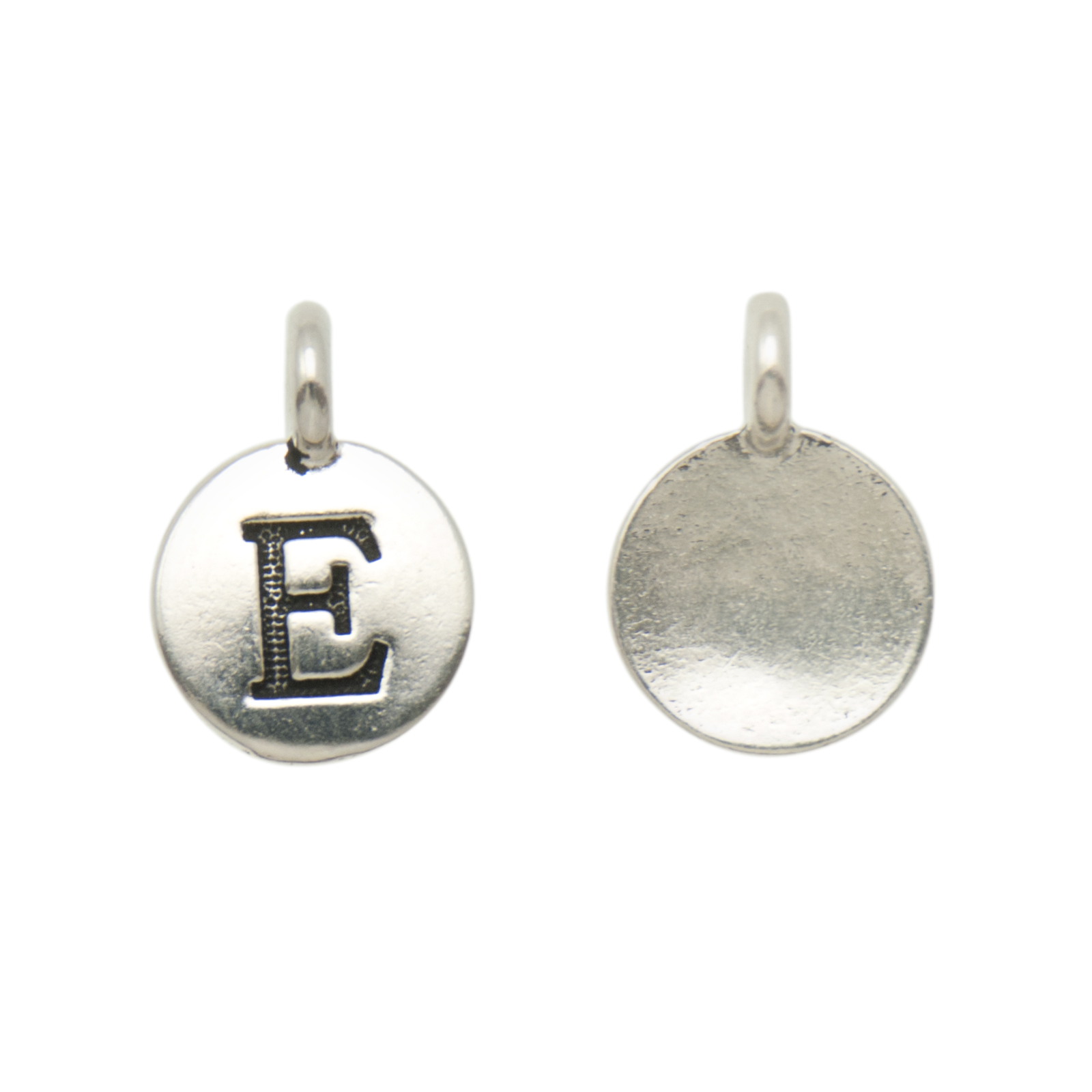 anhänger alphabet buchstabe und antik versilbert 12mm | 1st