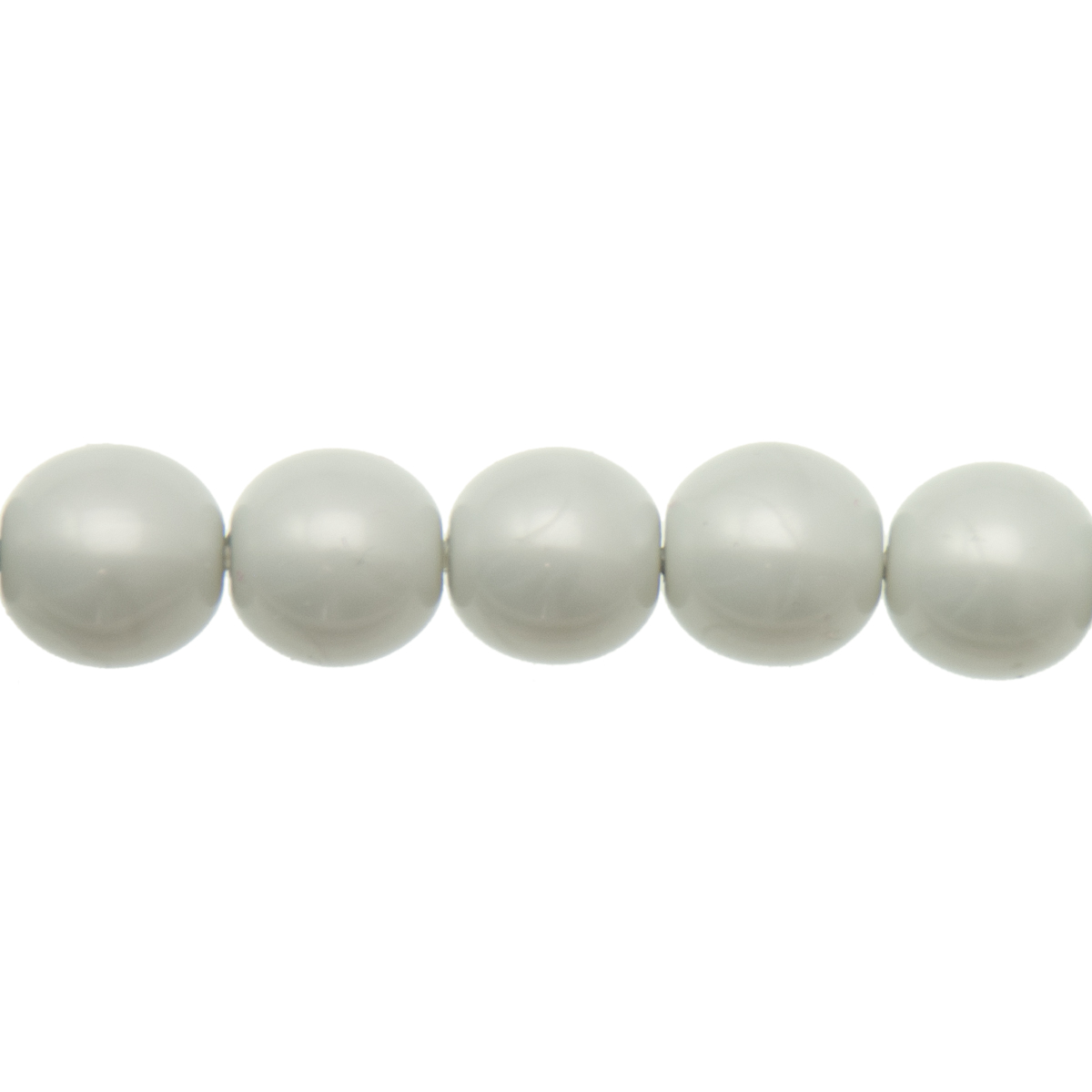 czech glass pearl beads - pastel grey round 8mm | 30pc