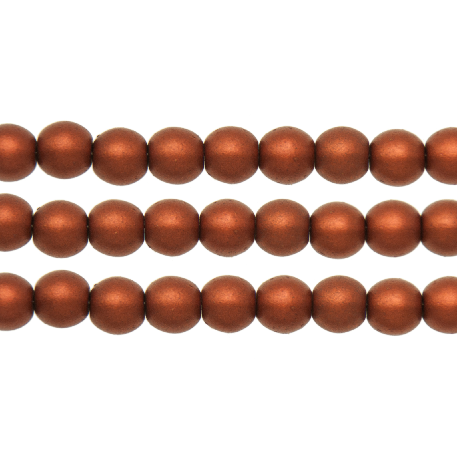 böhmische glas rund crystal bronze fire red 6mm | 50st
