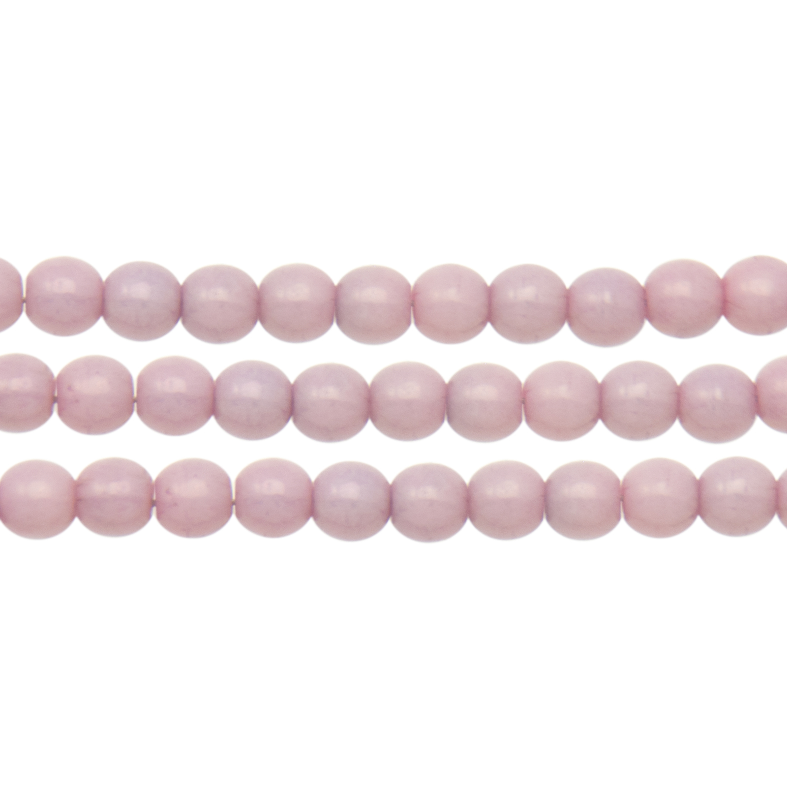 czech glass druk beads - opaque luster rose round 4mm | 100pc