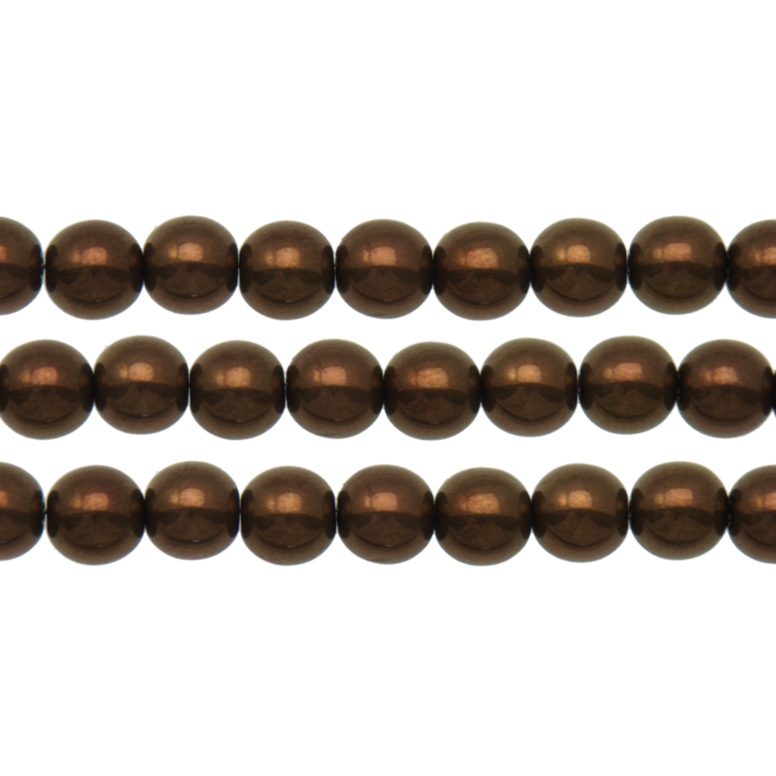 böhmische glas rund dark bronze 6mm | 50st