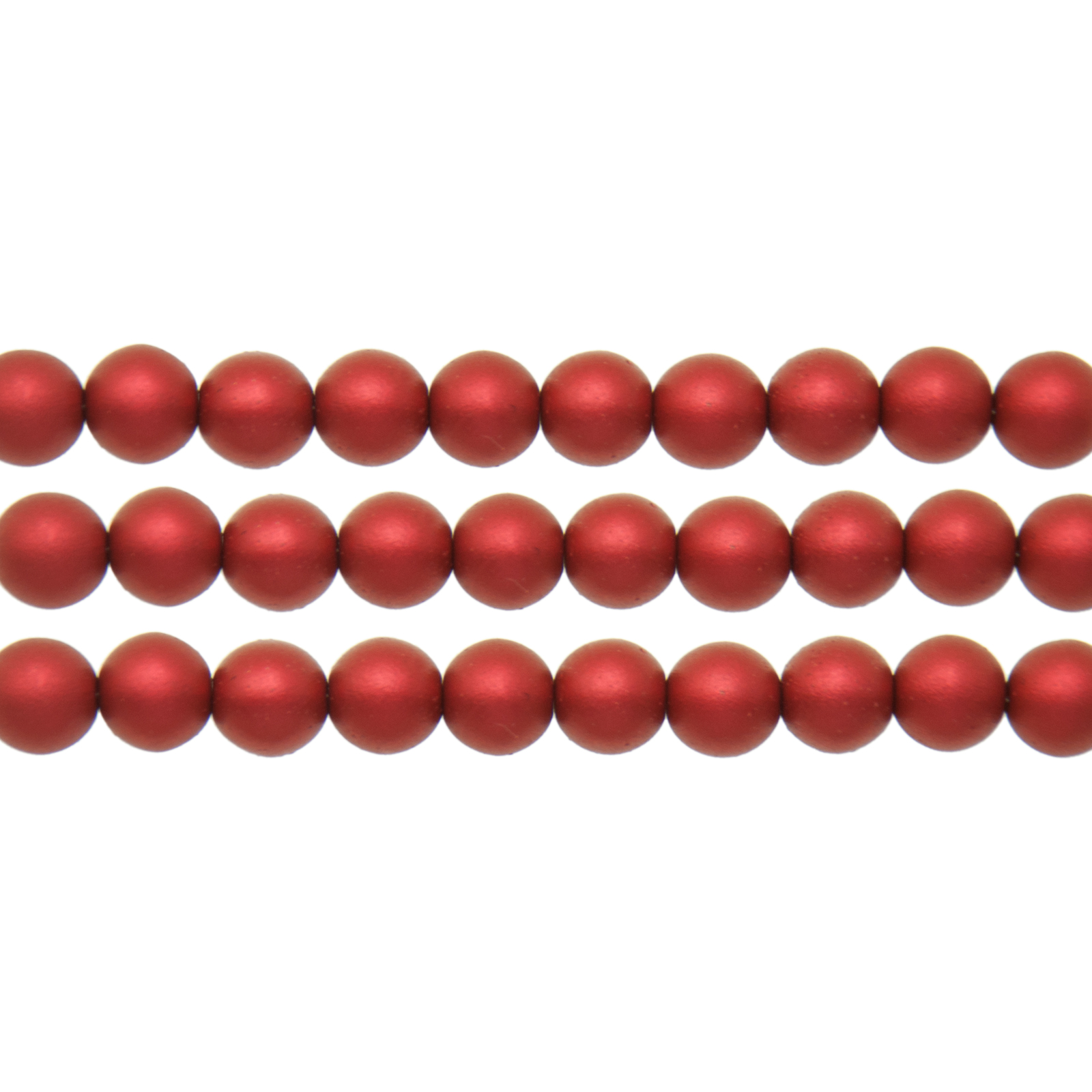 böhmische glas rund metallic lava red 4mm | 100st