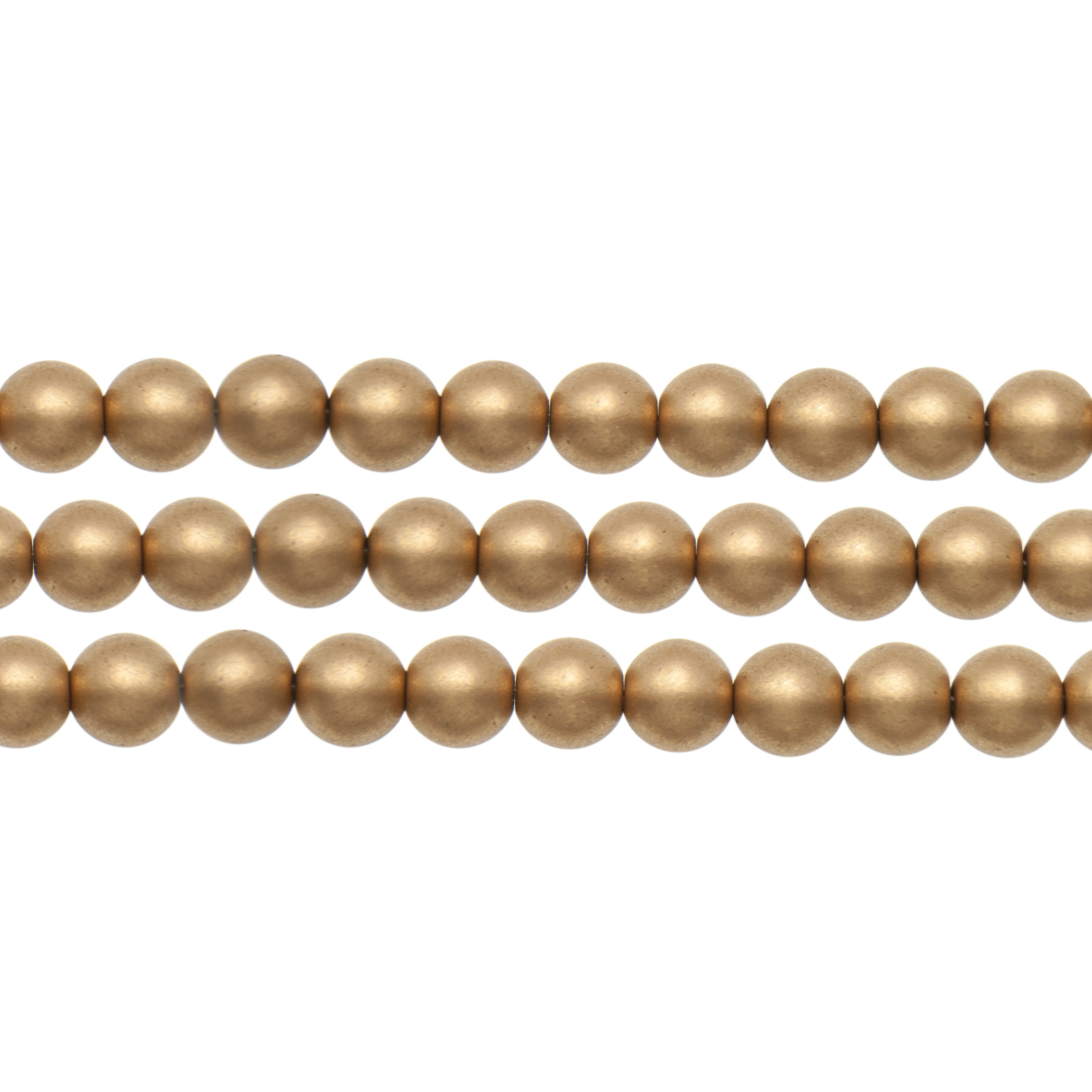 czech glass druk beads - crystal bronze pale gold round 4mm | 100pc