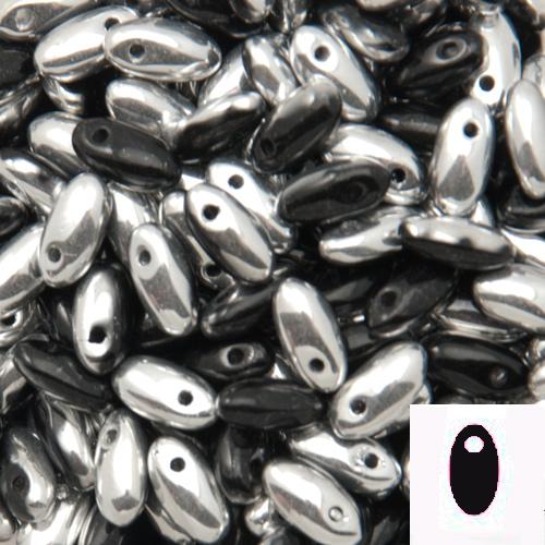 rizo glasperlen jet labrador 6x2,5mm | 10gr