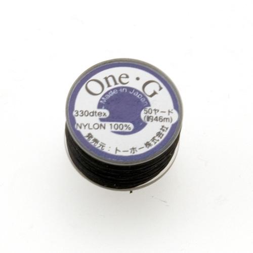 black toho one-g beading thread - size 0,20mm - 46mt spool | 1pc