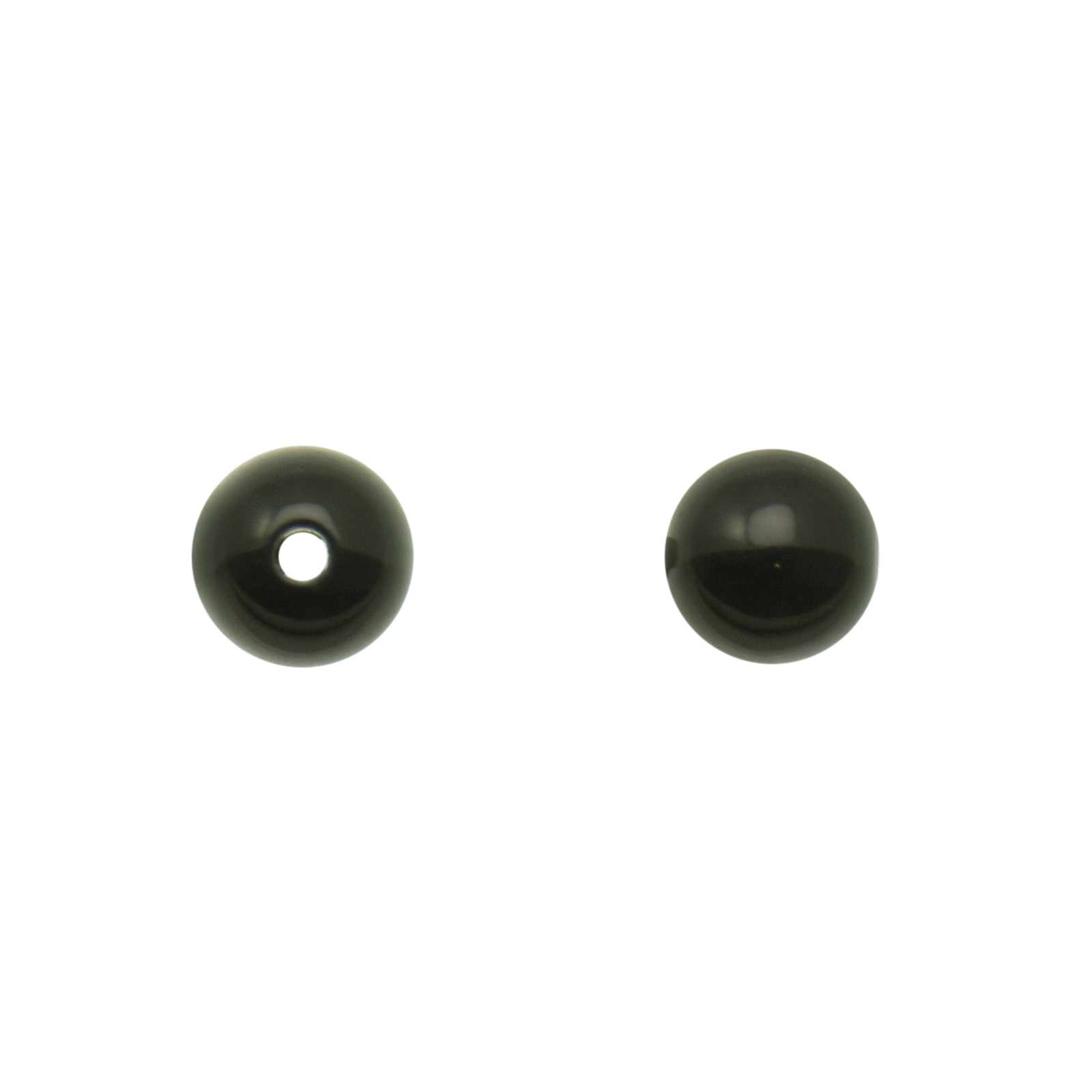 black opaque resin smooth round 8mm | 10pc