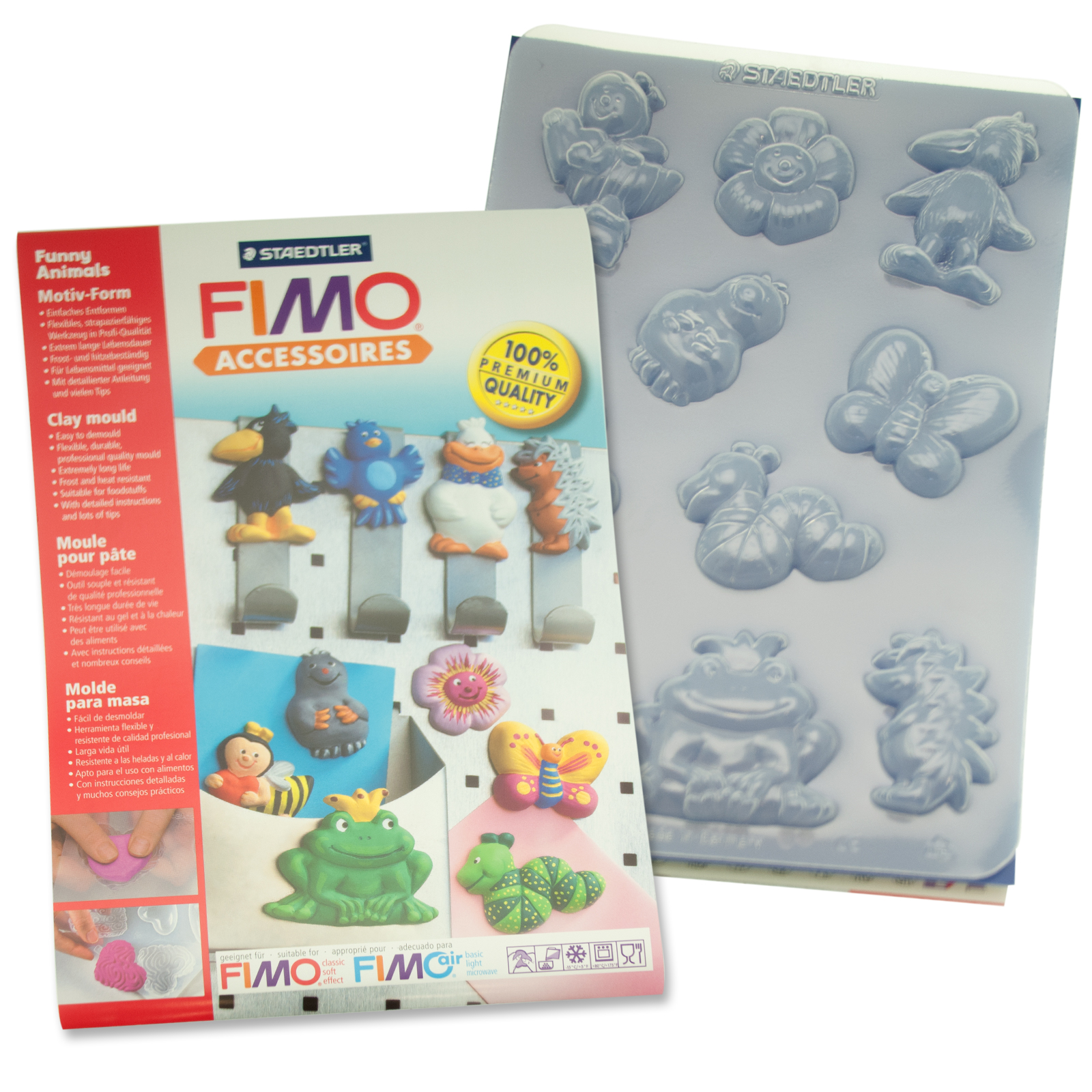 fimo clay mould funny animals | 1pc