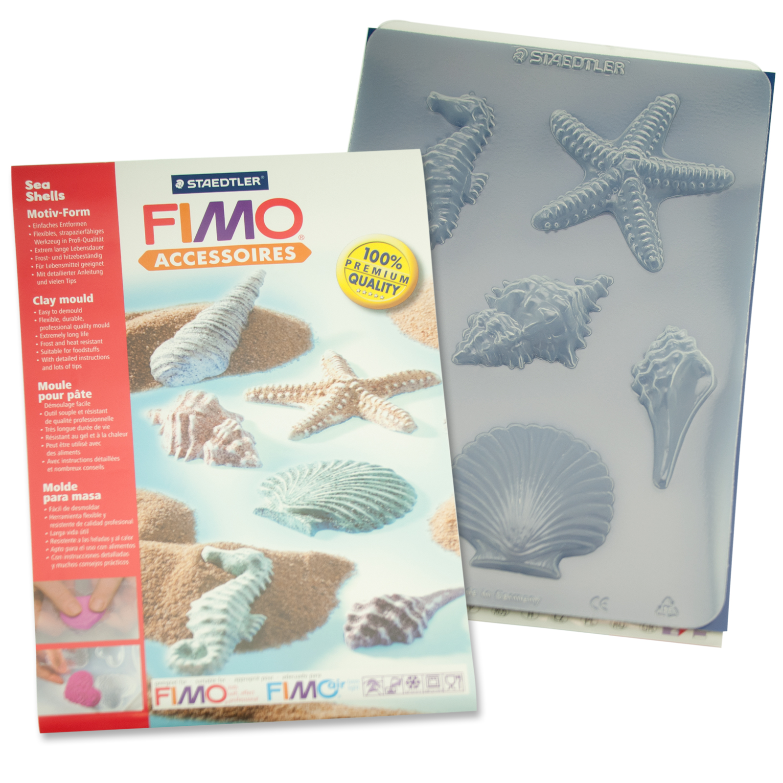 fimo clay mould sea shells | 1pc