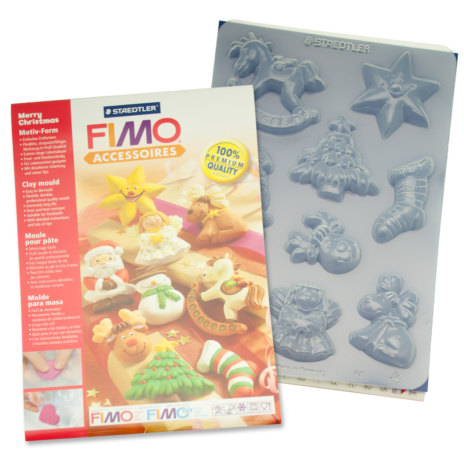 fimo clay mould merry christmas | 1pc