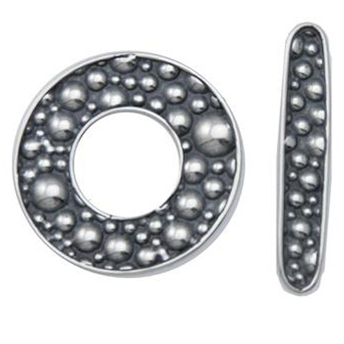 antique silver plated toogle clasp 26mm | 1pc