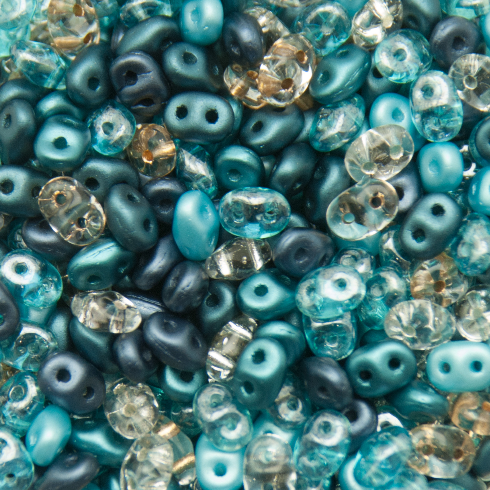 superduo seed beads 5x2,5mm - carribean seas mix | 10gr