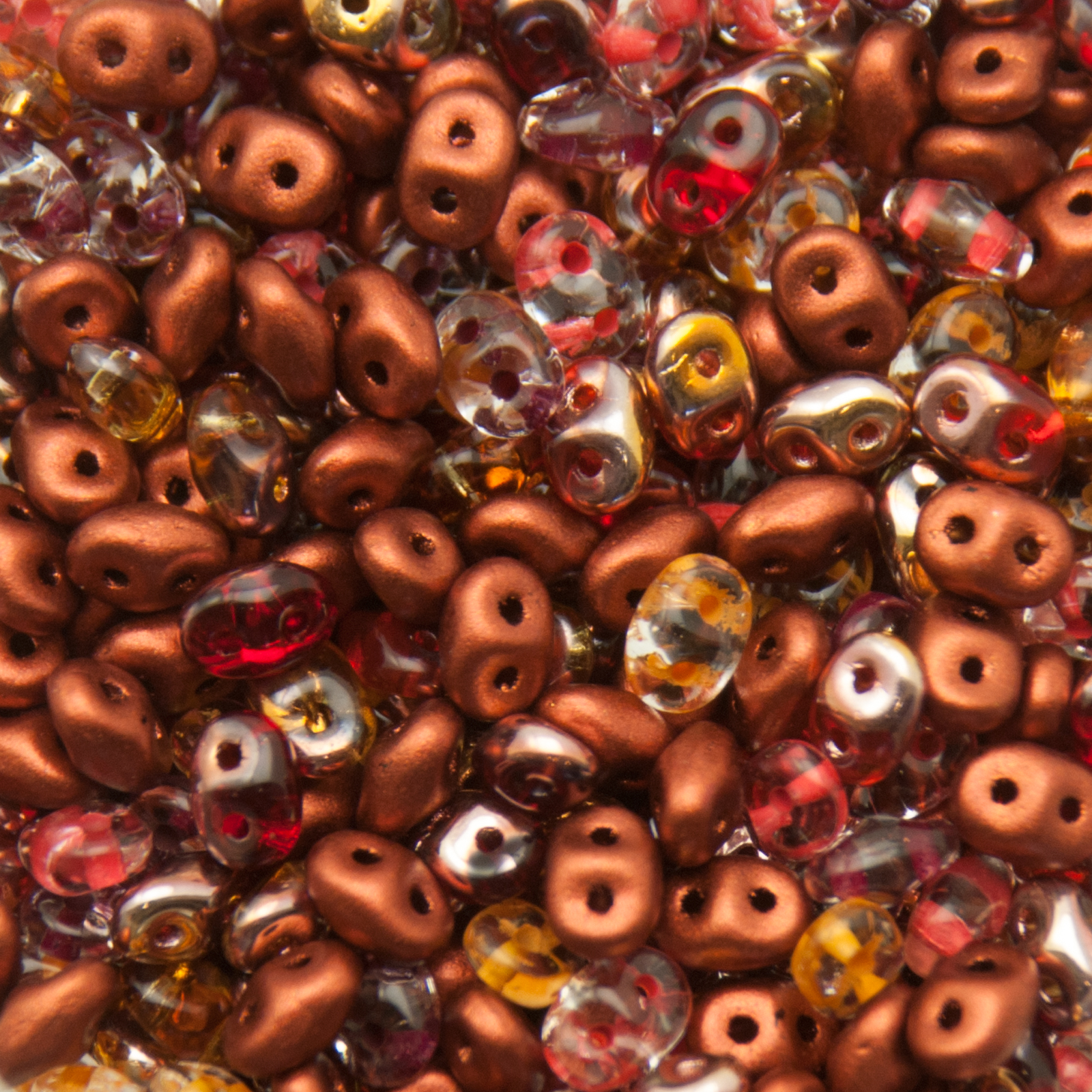 superduo perlen mix 5x2,5mm autumn fire | 10gr