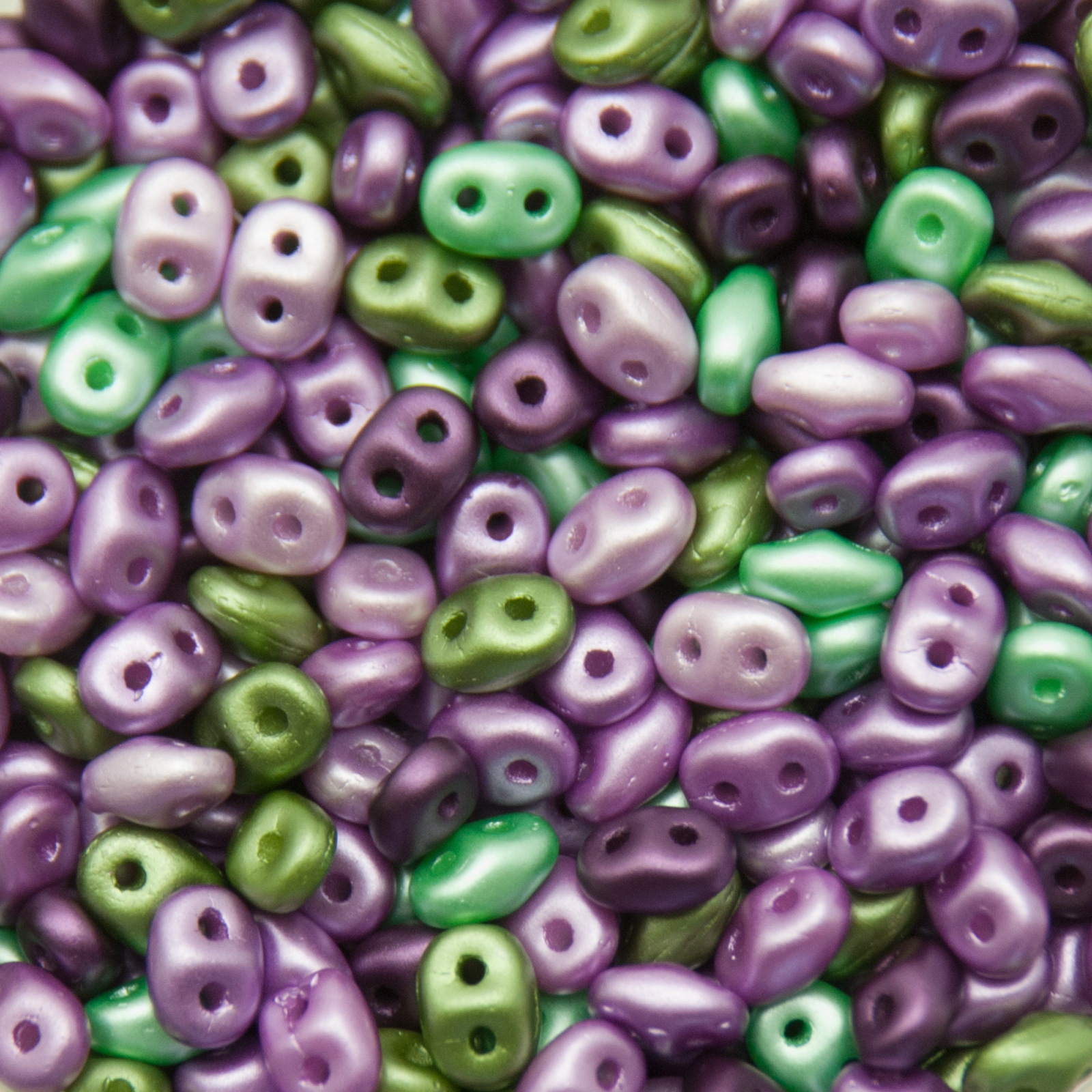 superduo seed beads 5x2,5mm - spring violets mix | 10gr