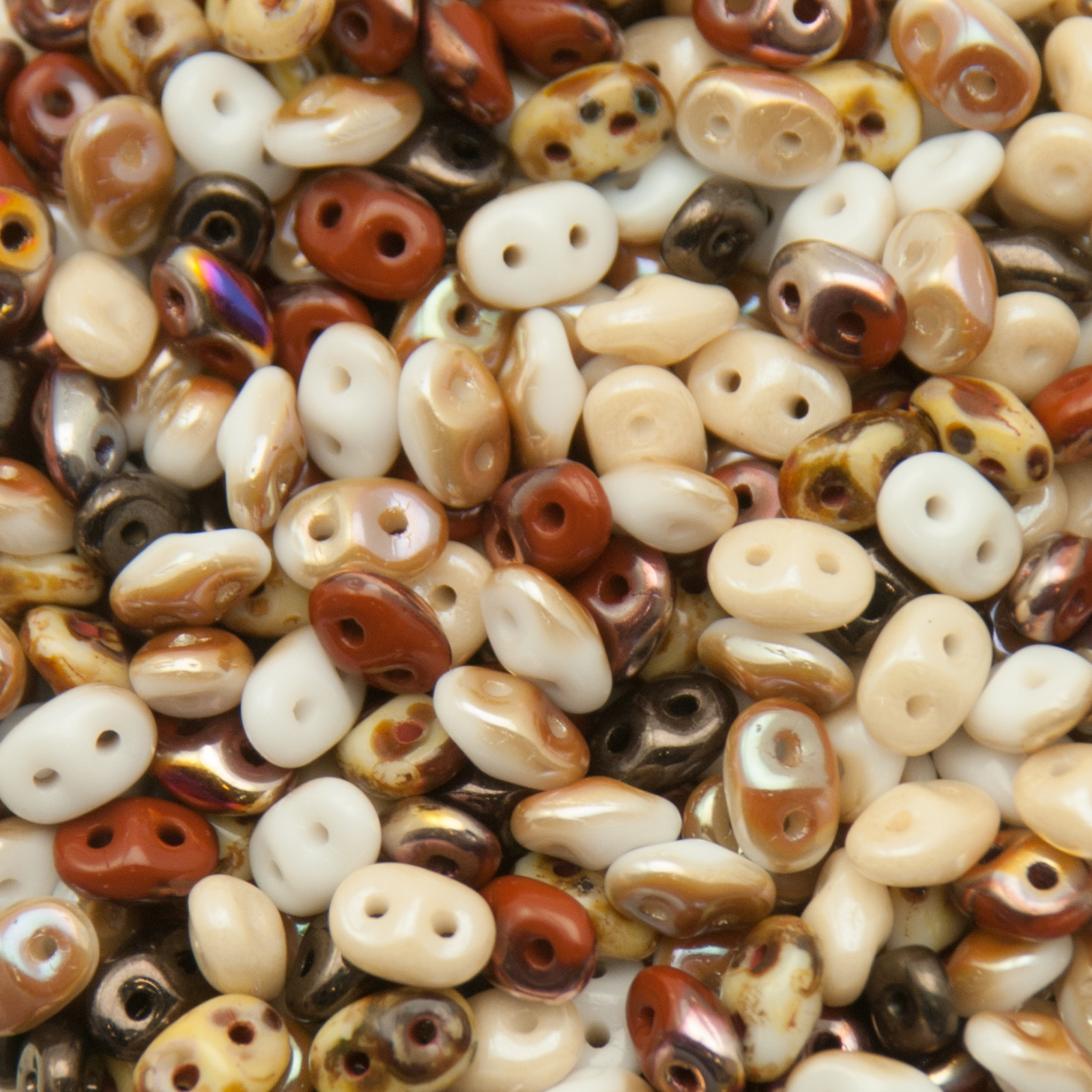 superduo seed beads 5x2,5mm - calico cat mix | 10gr